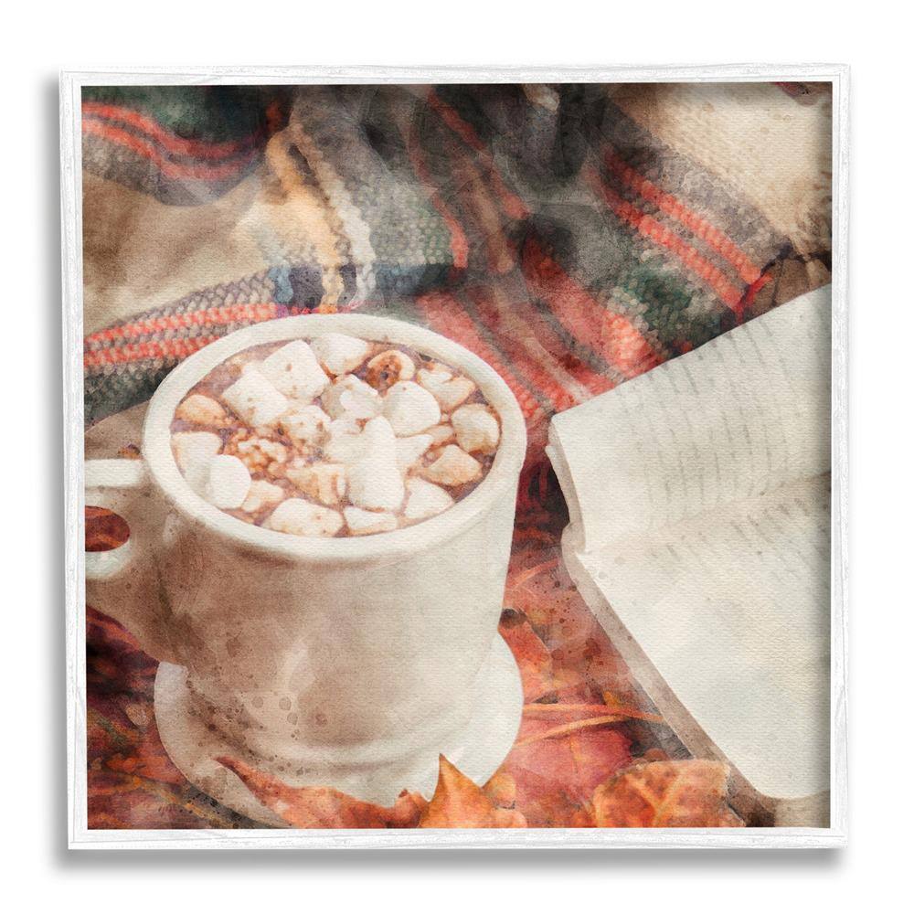 Autumn Cocoa and Book by LSR Design Studio 1-Piece Framed Graphic Print Food Poster Art Print 12 in. x 12 in. price history on PriceWatchPro