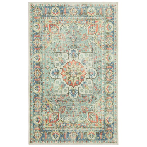 Mohawk Home Sevan Blue 4 ft. x 6 ft. Oriental Area Rug