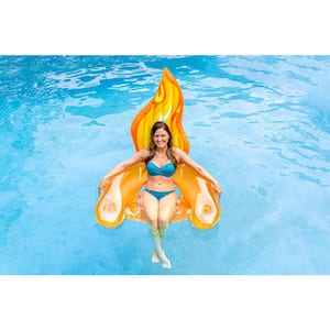 Orange Flame Sling Chair Swimming Pool Float