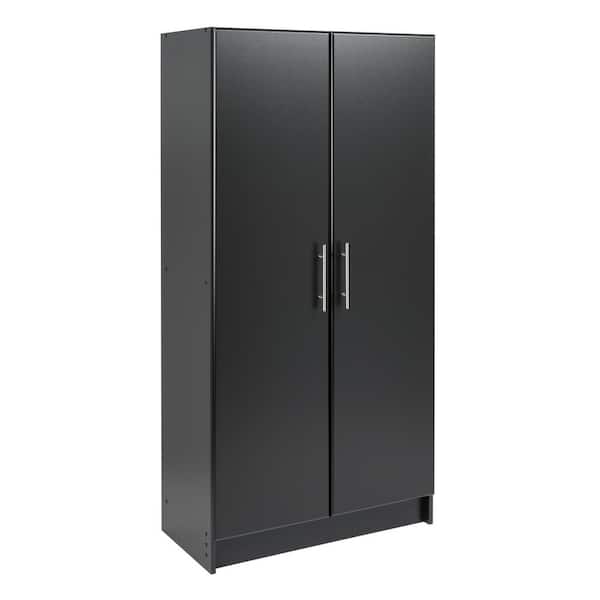 Wood Freestanding Garage Cabinet in Black (32 in. W x 65 in. H x 16 in. D)
