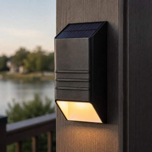 30 Lumen Black Integrated LED Solar Stair Light