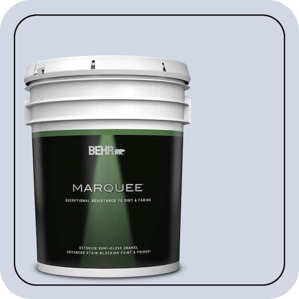 BEHR MARQUEE 5 gal. #600E-2 Harbor Mist Semi-Gloss Enamel Exterior Paint & Primer