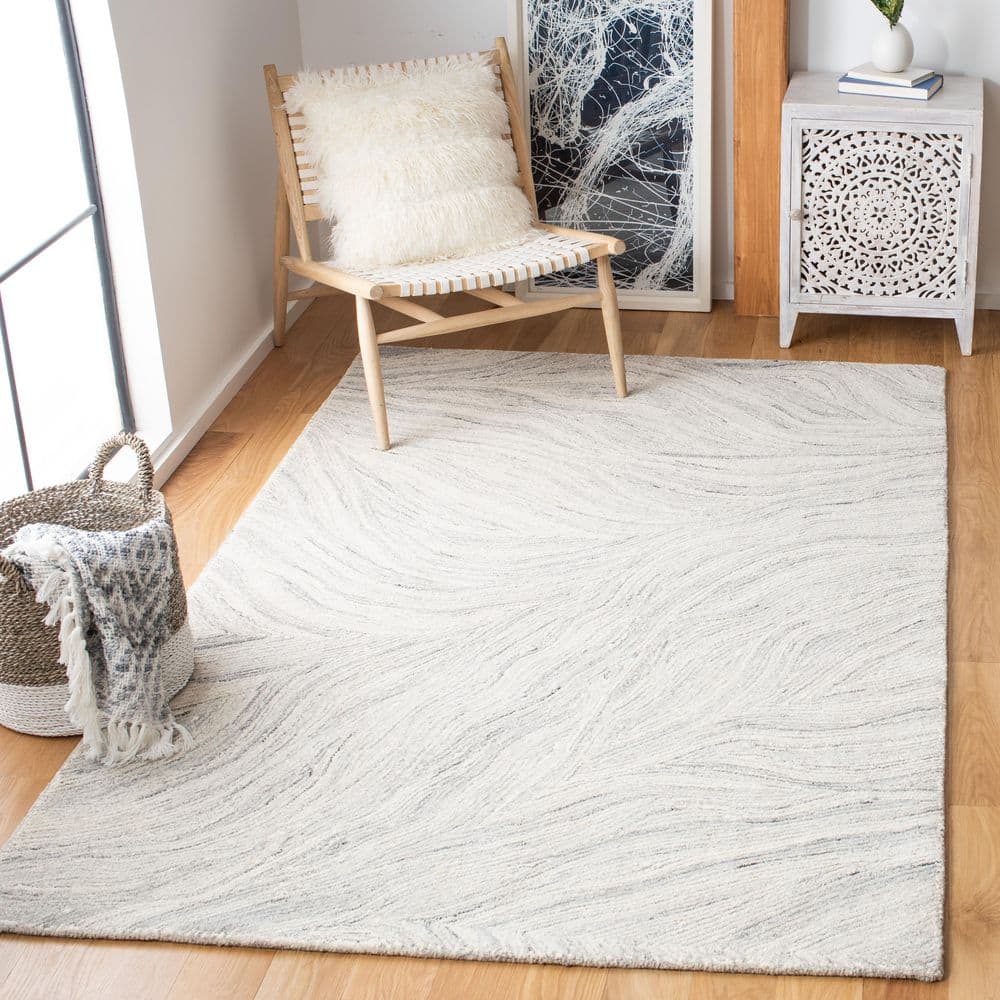 Ivory Elegance 6' x 9' Hand-Tufted Wool Area Rug
