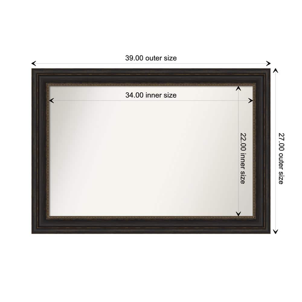 Accent Bronze 39 in. x 27 in. Custom Non-Beveled Polystyrene Antique Framed Bathroom Vanity Wall Mirror price history on PriceWatchPro