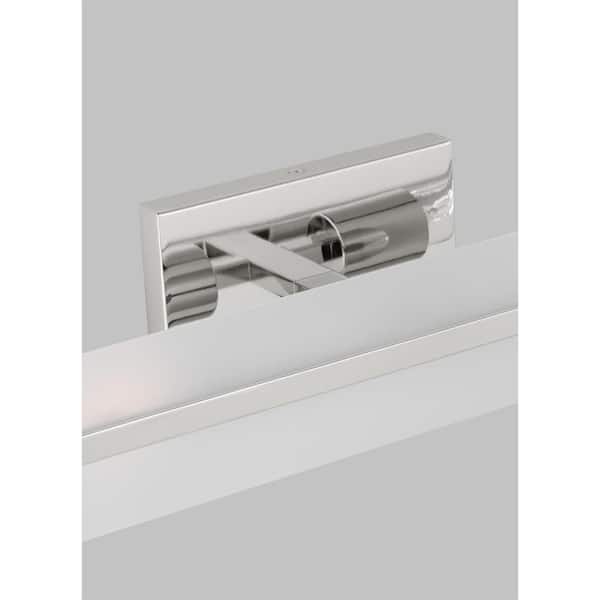 Generation Lighting - Dex 17.875 in. Small 2-Light Chrome Vanity Light with Satin Etched Glass Shade