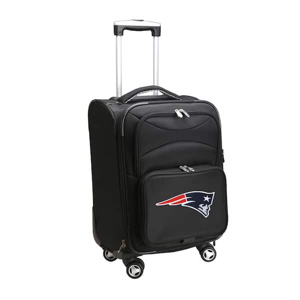 Denco NFL New England Patriots 21 in. Black Carry-On Spinner Softside Suitcase
