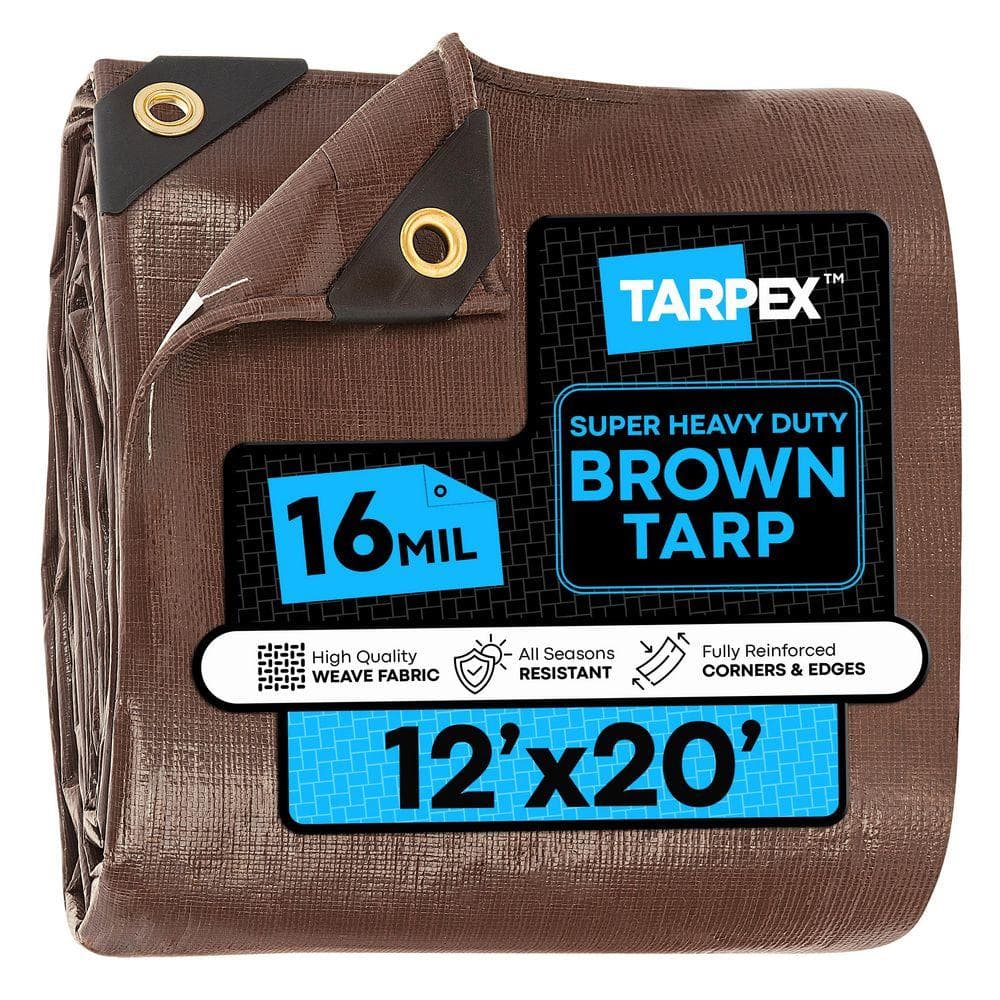 Tarpex 16 Mil Super Heavy-Duty Polyethylene Tarp 12 ft. x 20 ft