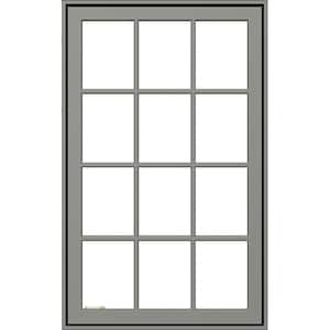28 in. x 54 in. W5500 Right-Hand Casement Wood Clad Window With Smoke Exterior
