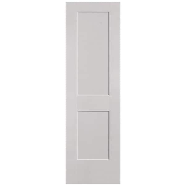 Masonite 24 in. x 80 in. 2-Panel Logan Single Bore Hollow Core Silver Bullet Molded Composite Interior Door Slab