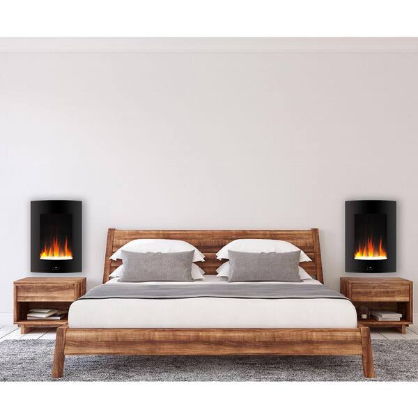 Cambridge 19.5 in. Vertical Electric Fireplace in Black with Multi-Color  Flame and Crystal Display CAM19VWMEF-1BLK - The Home Depot