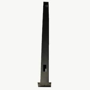 36 in. H x 2.5 in. W Black Aluminum Top Stair Post for Stair Railing Kit