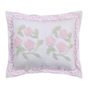 Bloomfield Collection in Floral Design Rose Standard 100% Cotton Tufted Chenille Sham