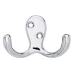 1-13/16 in. Chrome Double Wall Hook (4-Pack)
