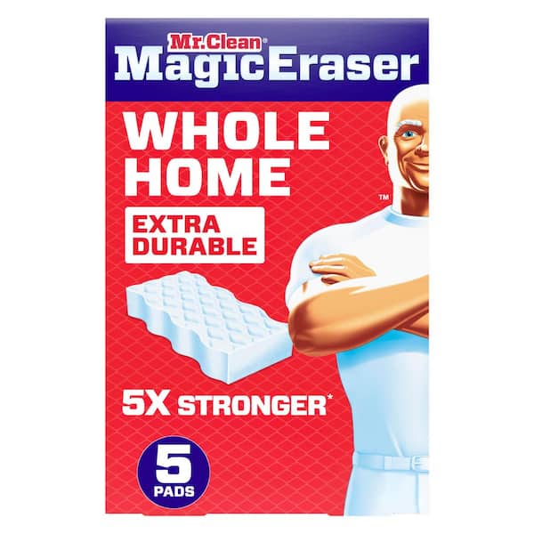 Magic Eraser Whole Home Extra Durable 2.2 in. Multi-Purpose Scrubbing Pad Cleaning Sponge(5-Count)