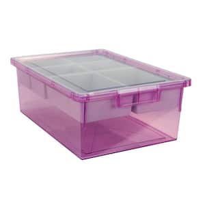 Bin/ Tote/ Tray Divider Kit - Double Depth 6" Bin in Tinted Purple - 1 pack