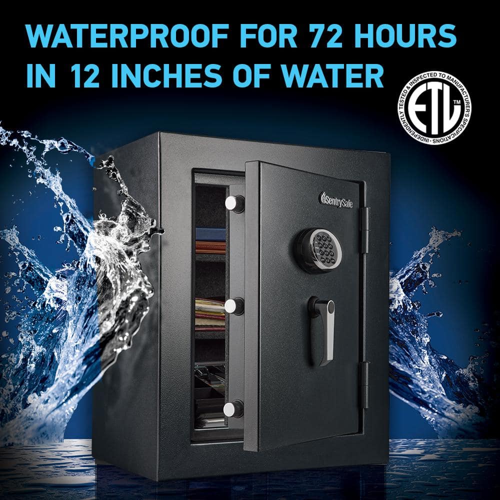 Black Digital Waterproof Fire Safe with Programmable Lock