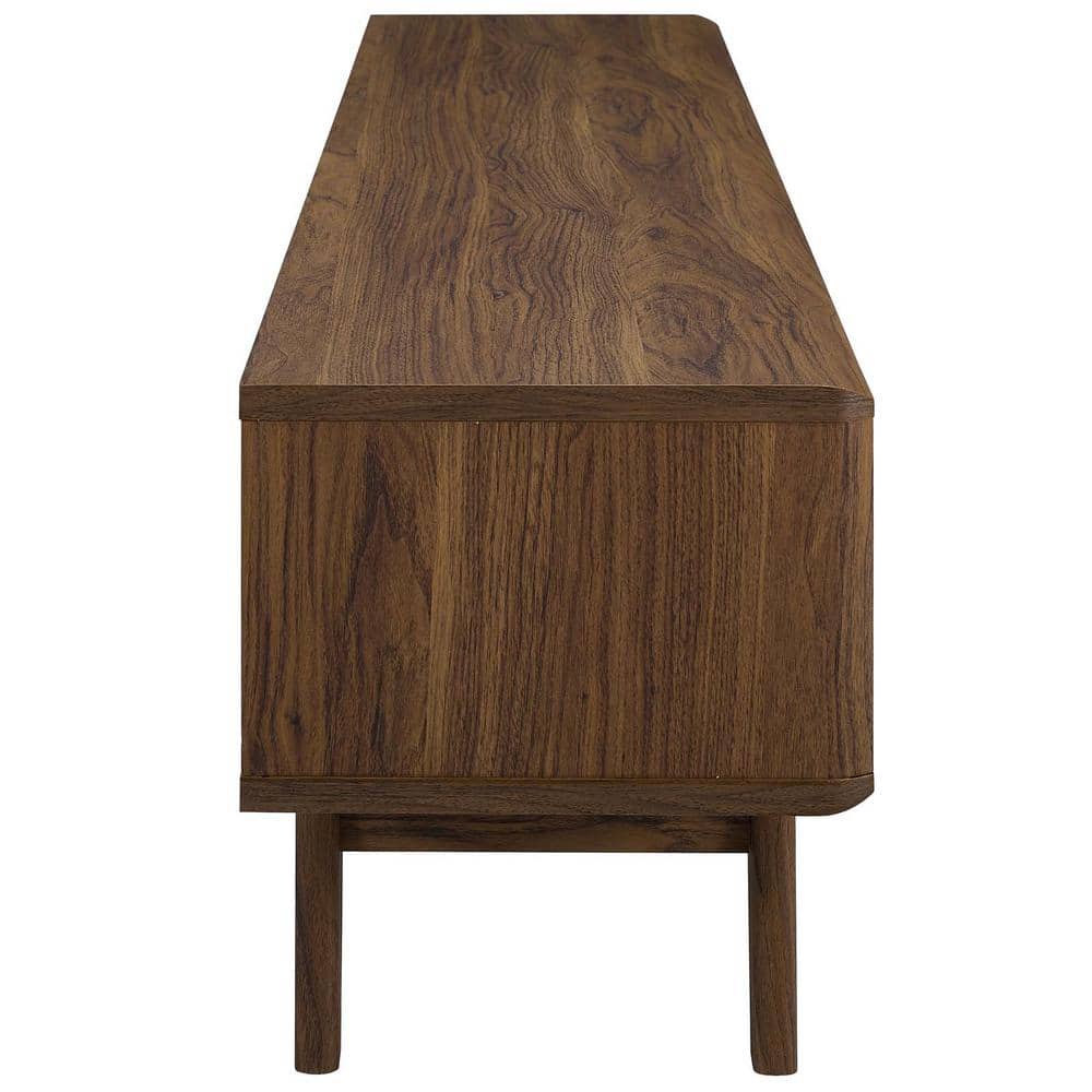 Envision 70" White Walnut Mid-Century Modern Media Console