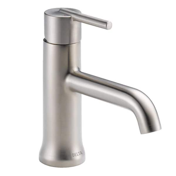 Delta Trinsic Single Hole Single-Handle Bathroom Faucet in Stainless