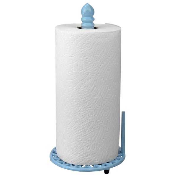 Blue Donuts Paper Towel Holder Countertop - Easy One-Handed Tear