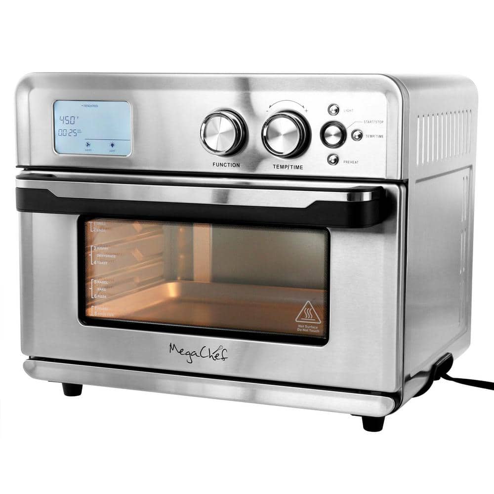 MegaChef Silver Digital Multifunction Air Fryer Toaster Oven