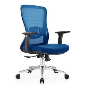 Office Chair Ergonomic Mid-Back Mesh Computer Chair with Swivel and Tilt Adorit Series in Blue