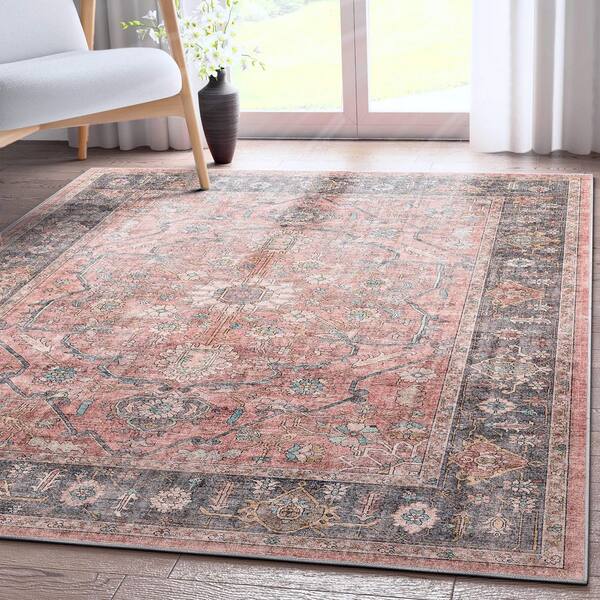 Coral 9 ft. 10 in. x 13 ft. Apollo Antigua Vintage Persian Oriental Area Rug