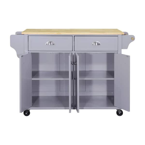 Linon White Wood Base with Mdf Granite Top Rolling Kitchen Cart (27-in x 18-in x 36-in)