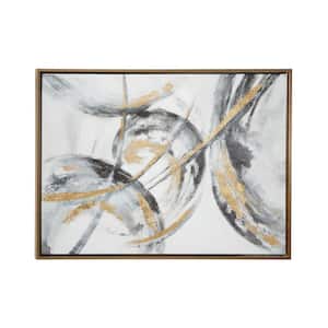 Gold Canvas Contemporary Wall Art 30 in. x 40 in.