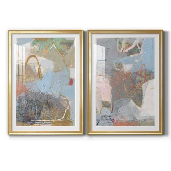 Wexford Home Minim I by Wexford Homes 2 Pieces Framed Abstract Paper Art Print 30.5 in. x 42.5 in. .
