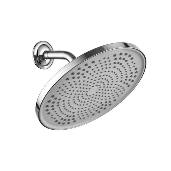 Flynama 1-Spray Patterns 1.8 GPM 10 in. Wall Mount Rain Fixed Shower Head in Chrome