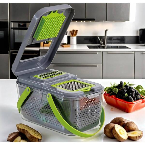 15-in-1 Vegetable Chopper - Multi-Blade Food Slicer & Dicer With Container For Easy Meal Prep