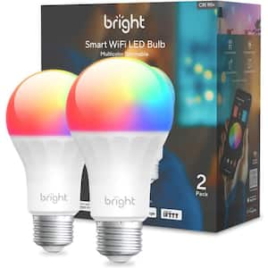 WiFi Mesh 75-Watt Color Changing LED Light Bulb A19, 2-Pack