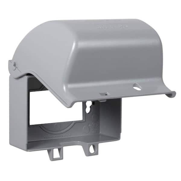 TAYMAC 1-Gang Weatherproof Extra Duty In-Use Gray Horizontal Cover