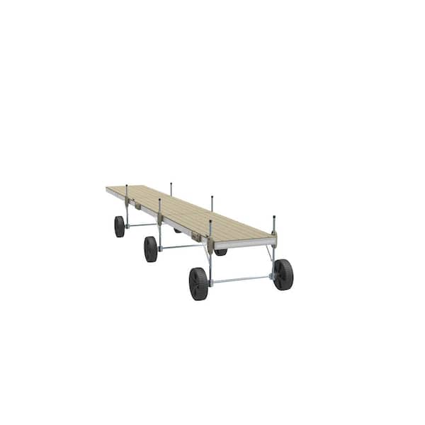 4 ft. x 30 ft. Aluminum Roll In Dock Kit w/ Resin Top -3 Sections