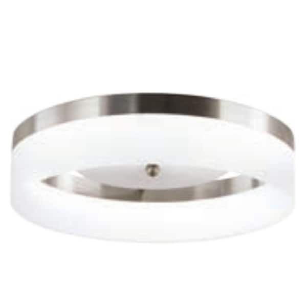 Home Decorators Collection 13.75 in. 21-Watt Brushed Nickel Integrated LED Ceiling Flush Mount 20747-001 Home Depot