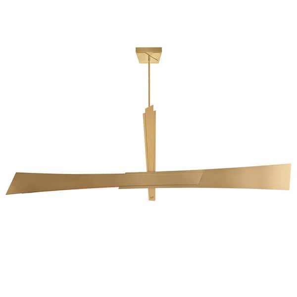 Solara 1 Light Integrated LED Brass Chandelier
