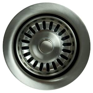 Garbage Disposal Stopper/Strainer in Brushed Stainless Steel