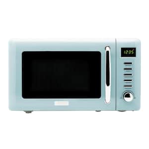 HERITAGE Countertop 700-Watt .7 cu. ft. Turquoise Vintage Retro Microwave with Settings and 9.5 in. Turntable