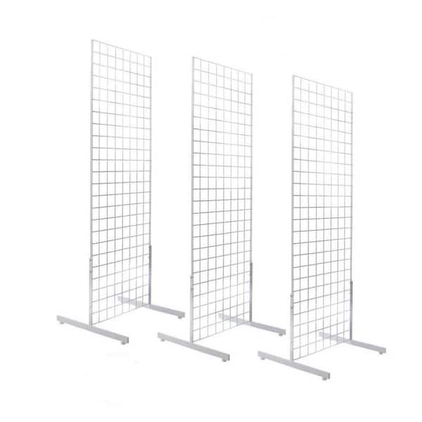 Only Hangers 72 in. H x 24 in. W Grid wall Panel Tower with T Base ...
