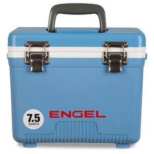 7.5 qt. EVA Gasket Seal Ice and Dry Box Cooler with Carry Handles in Blue