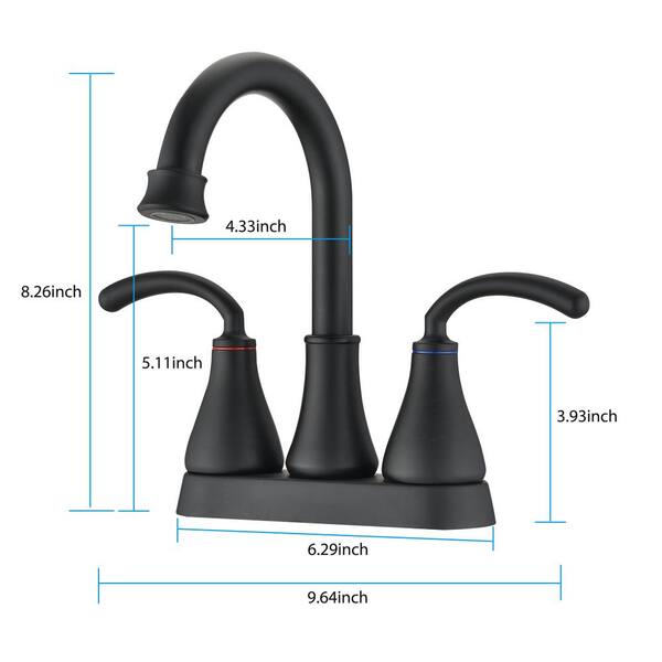 トップブランドのファッション Double Handle Deck Mount Bathroom Faucet with Pop Up Drain スノーボード