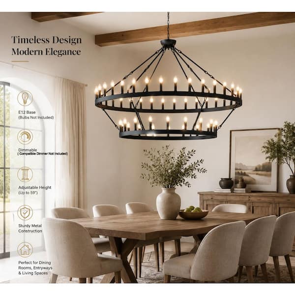 シャンデリア Tull 3-Light Matte White Indoor Candle Chandelier with No Bulbs