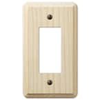 Contemporary 1 Gang Rocker Wood Wall Plate - Unfinished Ash