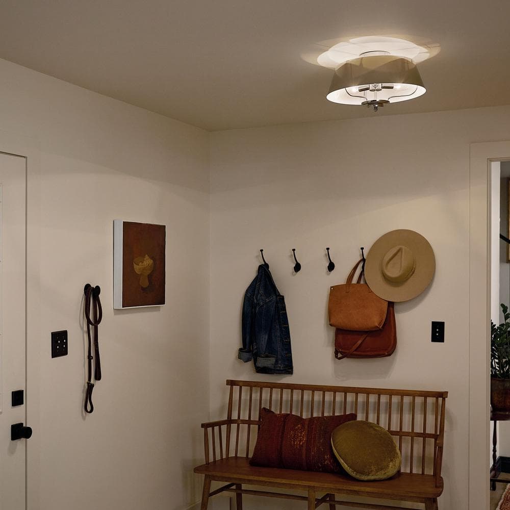 Luella 3-Light Polished Nickel Drum Pendant