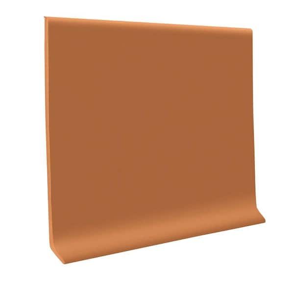 Unbranded Pinnacle Rubber Terracotta 4 in. x 48 in. x 1/8 in. Wall Cove Base (30-Pieces)