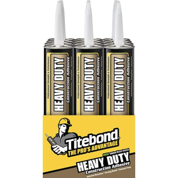 Titebond Greenchoice 10 Oz Heavy Duty Construction Adhesive 12 Pack 7471 The Home Depot