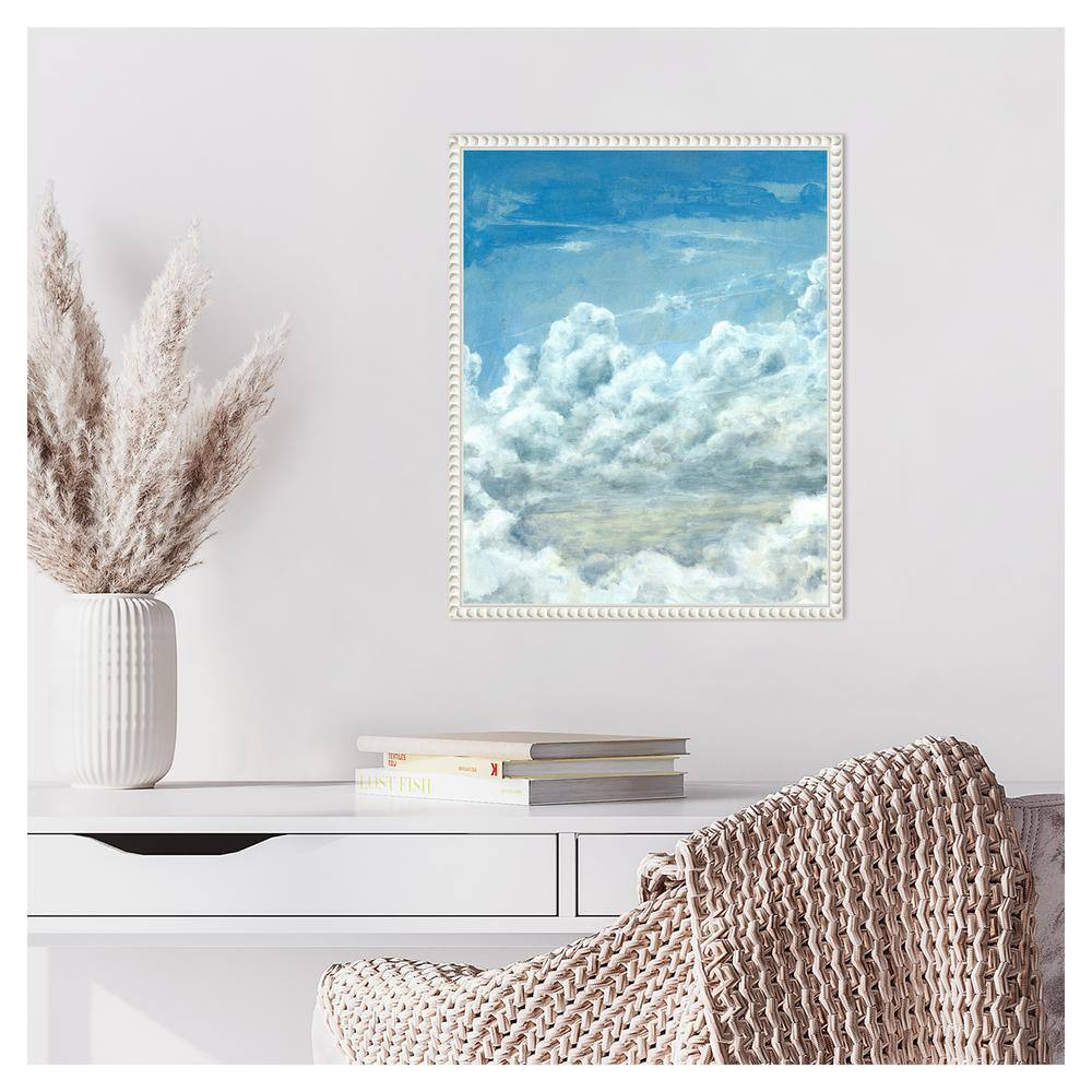 Cloud Bank II White Framed Canvas Wall Art 16" x 20"
