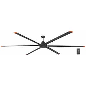 High Velocity 10 ft. Indoor/Outdoor Matte Black Ceiling Fan with Wall Control Included