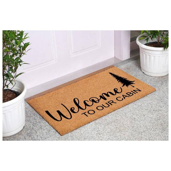 Calloway Mills Welcome to our cabin 24 in. X 36 inIndoor Outdoor