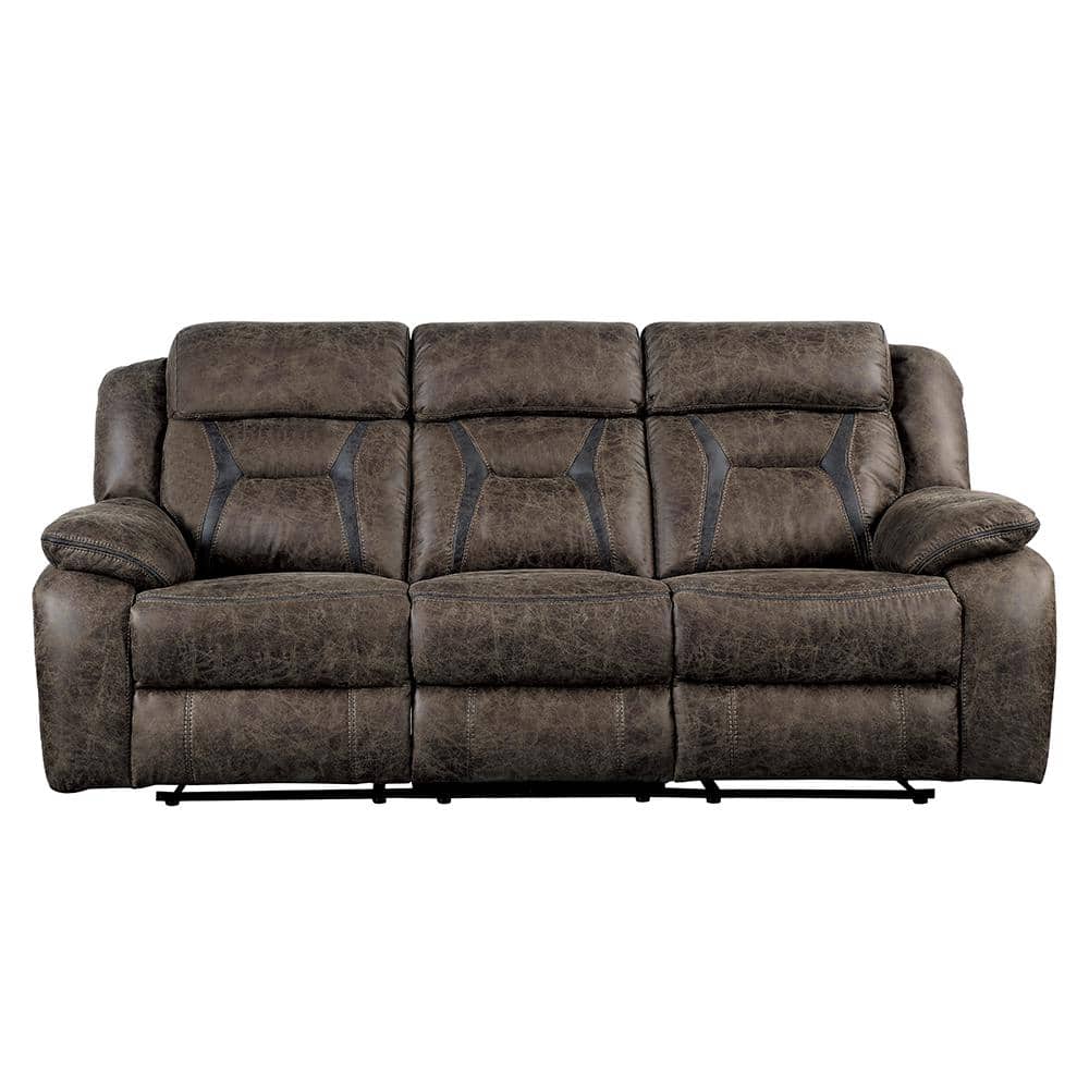 Driscoll 84.5 in. W Straight Arm Microfiber Rectangle Manual Double Reclini